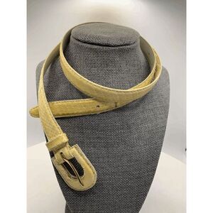 Vintage Yellow Snake Skin Belt